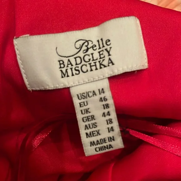 Badgley Mischka ruffle sleeveless maxi dress wedding guest size 14 - Picture 5 of 8